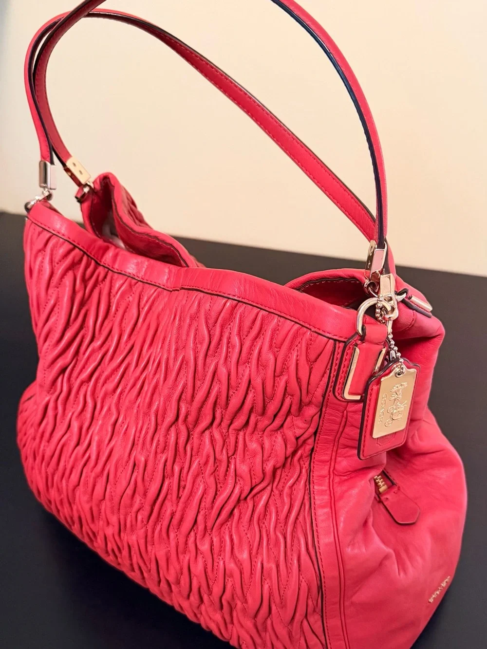 Coach Madison Gathered Twist Leather Phoebe Shoulder Bag